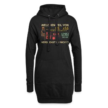 Welchen Teil von Fotografie Verstehst du nicht? - Hoodie-Kleid - Schwarz - Vorne