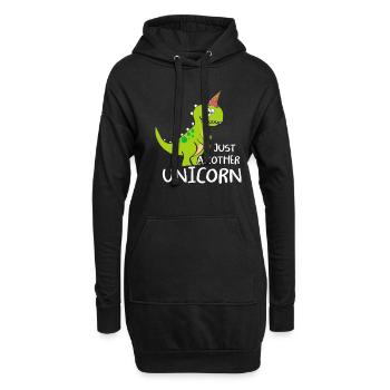 Juste Another Unicorn dinosaure licorne avec glace - Sweat-shirt à capuche long Femme - noir - Devant