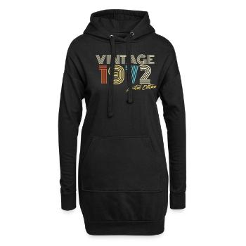 Vintage 1972 - Hoodie-Kleid - Schwarz - Vorne