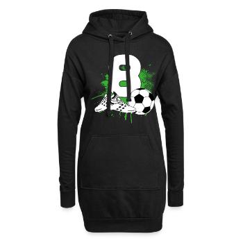8ème anniversaire 8 ans footballeur - Sweat-shirt à capuche long Femme - noir - Devant