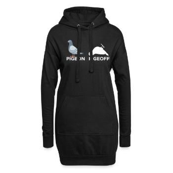 Pigeon Pigeoff Taube Geschenk - Hoodie-Kleid - Schwarz - Vorne