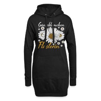 Gänseblümchen Flüsterin Maßliebchen - Hoodie-Kleid - Schwarz - Vorne