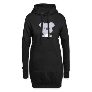 Koala Majeur - Sweat-shirt à capuche long Femme - noir - Devant