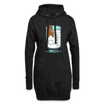 One Mole Per litre Chimie Science Chimiste - Sweat-shirt à capuche long Femme - noir - Devant