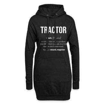 Tracteur - Sweat-shirt à capuche long Femme - noir - Devant