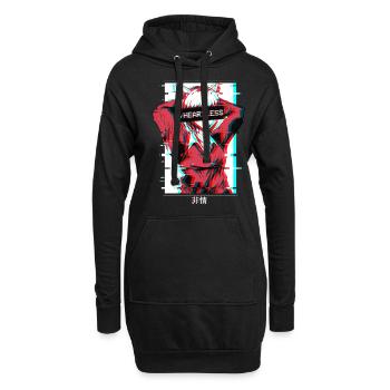 Heartless Anime Girl Vaporwave Aesthetic Otaku - Sweat-shirt à capuche long Femme - noir - Devant