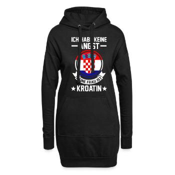 Kroate Deutscher Kroatien Deutschland Kroatisches - Hoodie-Kleid - Schwarz - Vorne
