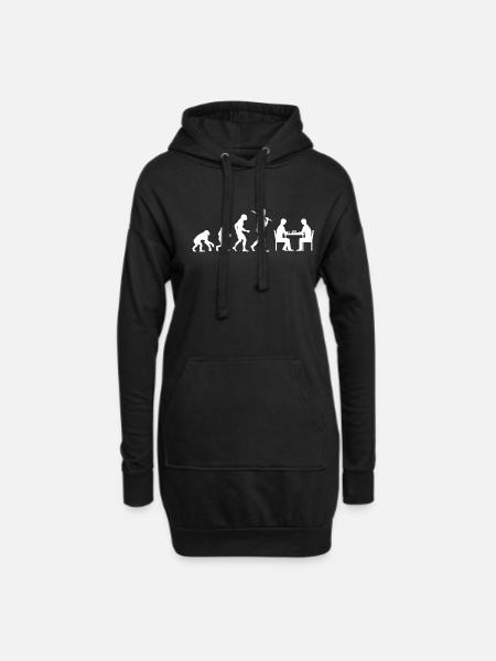Evolution Schach - Hoodie-kjole - sort