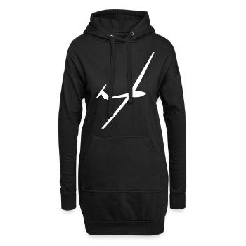 Planeurs Planeurs Planeurs - Sweat-shirt à capuche long Femme - noir - Devant