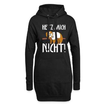 Hetz mich nicht Faultier Arzt Pflegekraft Pfleger - Hoodie-Kleid - Schwarz - Vorne