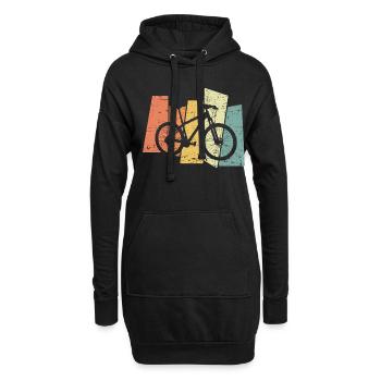 Retro Mountain bike - Sweat-shirt à capuche long Femme - noir - Devant