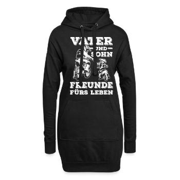 Motocross Vater Und Sohn Bike Motorrad Sohn - Hoodie-Kleid - Schwarz - Vorne