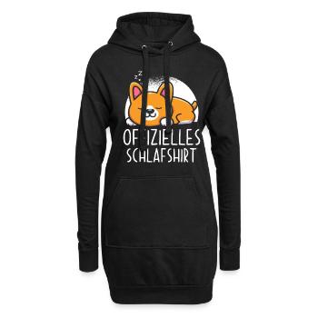 Offizielles Schlafshirt Hund - Hoodie-Kleid - Schwarz - Vorne