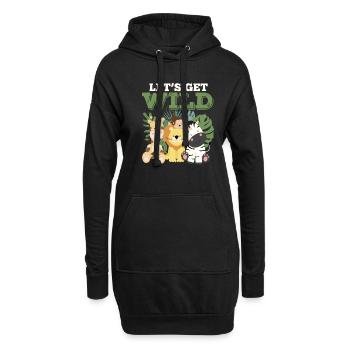 Afrique Safari Wildnis Afro Savane Cadeau - Sweat-shirt à capuche long Femme - noir - Devant
