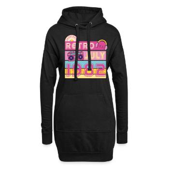 1982 Rétro Idée de cadeau vintage - Sweat-shirt à capuche long Femme - noir - Devant
