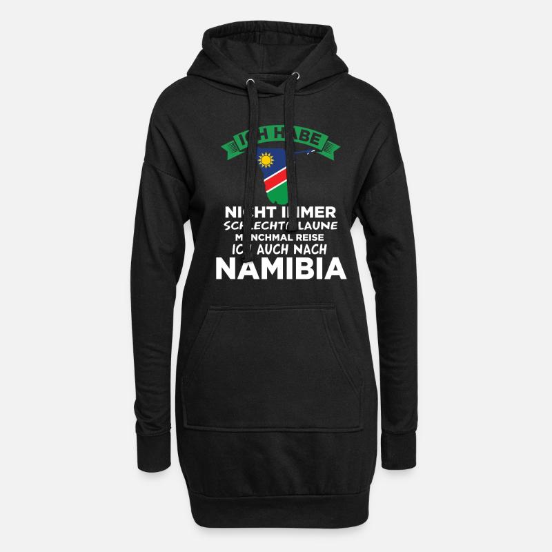 Namibia Reise Geschenk Geschenkidee - Hoodie-Kleid - Schwarz