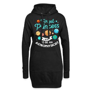 Astrophysiker Astrophysik Astronomie Teleskop - Hoodie-Kleid - Schwarz - Vorne