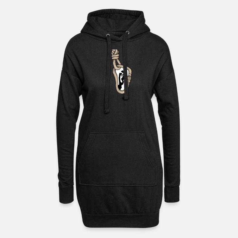 Baumkletterer I Baumpflege Kettensäge Karabiner - Hoodie-Kleid - Schwarz