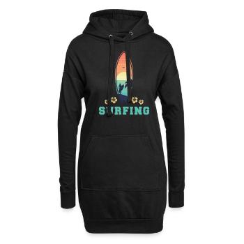 Surfeurs surfeurs - Sweat-shirt à capuche long Femme - noir - Devant