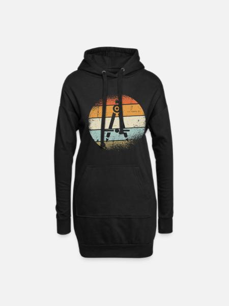 Zirkel - Hoodie-Kleid - Schwarz
