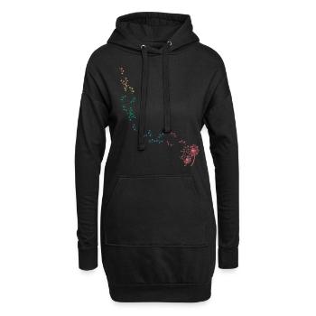 Pusteblume Blume des Lebens Chakra - Hoodie-Kleid - Schwarz - Vorne