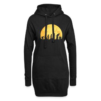 Evolution Imker Bienenzucht - Hoodie-Kleid - Schwarz - Vorne