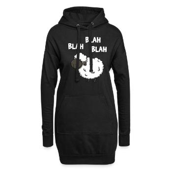Blah Blah Blah - Hoodie-Kleid - Schwarz - Vorne