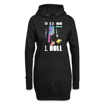 Skateboard Skateboarder Skater - Sweat-shirt à capuche long Femme - noir - Devant
