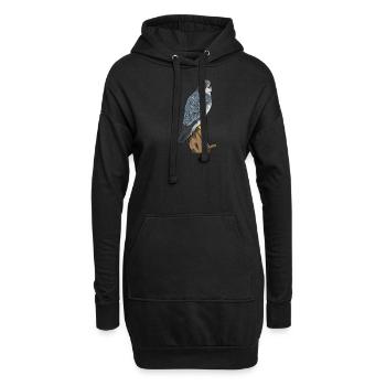 Faucon pèlerin I faucon faucon chasse au croquant motif pour - Sweat-shirt à capuche long Femme - noir - Devant