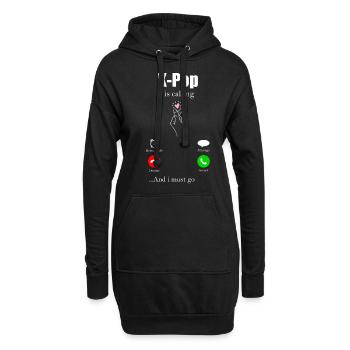 K-Pop - Hoodie-Kleid - Schwarz - Vorne