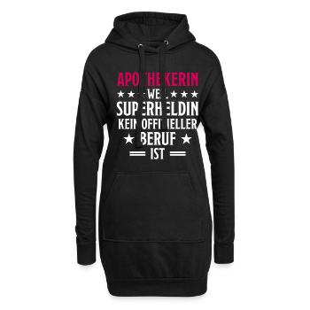 Apothekerin Lustige Spruch Beruf Apotheke Geschenk - Hoodie-Kleid - Schwarz - Vorne