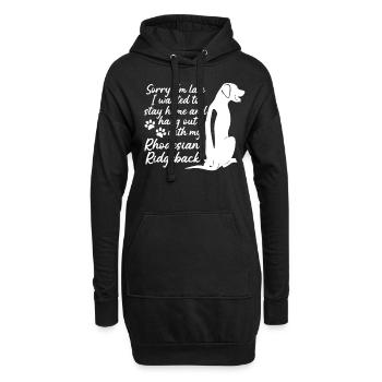 Rhodesian Ridgeback Dog - Hoodie-Kleid - Schwarz - Vorne