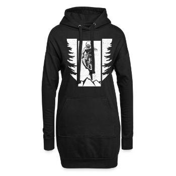 Cross Country VTT Mountain Bike - Sweat-shirt à capuche long Femme - noir - Devant