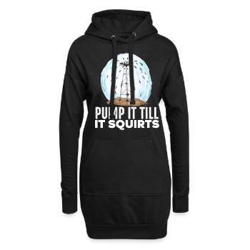 Oilfield Worker Drilling Roughneck - Hoodie-Kleid - Schwarz - Vorne