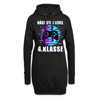 4. Klasse Gamer Zocker Spruch Schulbeginn Geschenk - Hoodie-Kleid - Schwarz - Vorne