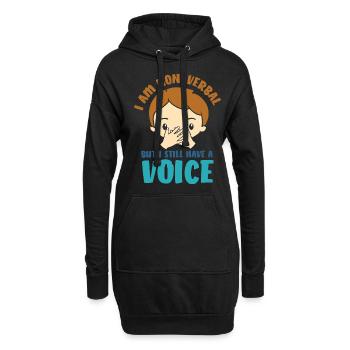 autismus autist asperger syndrom - Hoodie-Kleid - Schwarz - Vorne