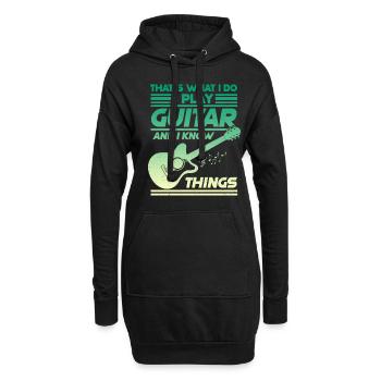 Gitarre Musik Gitarrist Papa Guitar Opa - Hoodie-Kleid - Schwarz - Vorne