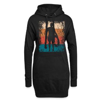 Bademeister Rettungsschwimmer Retro Geschenk - Hoodie-Kleid - Schwarz - Vorne