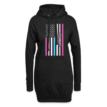 Femboy LGBTQ Rainbow Gay Pride American Flag Queer - Hoodie-Kleid - Schwarz - Vorne