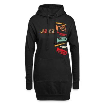 Jazz - Hoodie-Kleid - Schwarz - Vorne
