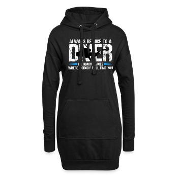 Plongée en apério vacances récif corallien plongeur - Sweat-shirt à capuche long Femme - noir - Devant