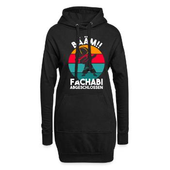 Bääm Fachabitur Abgeschlossen Gymnasium Matura Fac - Hoodie-Kleid - Schwarz - Vorne