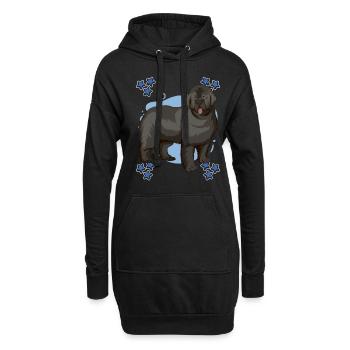 Terre-Neuve Newfoundland Blue Design - Sweat-shirt à capuche long Femme - noir - Devant