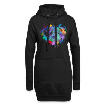 Bolonka Dog Animal Lover Dogs Watercolor Water Art - Hoodie-Kleid - Schwarz - Vorne