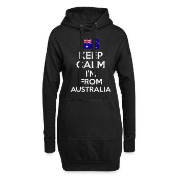 Australia Keep Calm - Hoodie-Kleid - Schwarz - Vorne