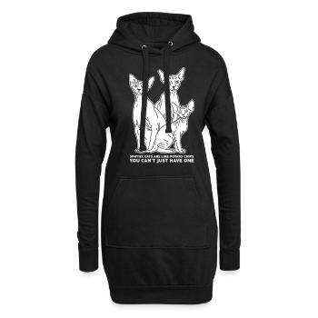 Sphynx chat Sphinx | Cadeau de propriétaire de chat - Sweat-shirt à capuche long Femme - noir - Devant