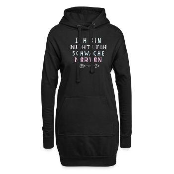Lustiger Spruch Nerven - Hoodie-Kleid - Schwarz - Vorne