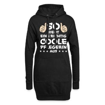 Pflegerin Pflege Lustiger Spruch Krank Geschenk - Hoodie-Kleid - Schwarz - Vorne