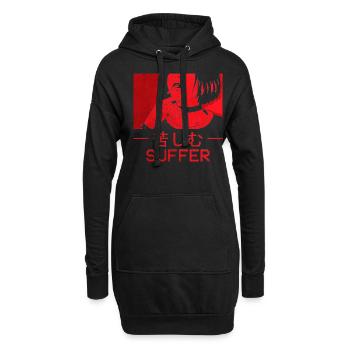 Suffer Goth Anime Girl Waifu Japanese Manga Gothic - Sweat-shirt à capuche long Femme - noir - Devant