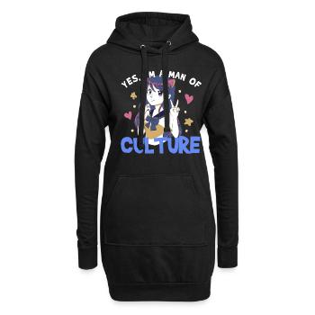 I'm A Man Of Culture Anime Meme Manga Otaku Weeb - Hoodie-Kleid - Schwarz - Vorne